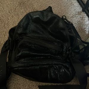 Black mini backpack